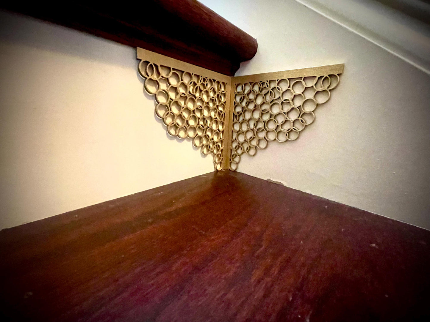 Art Deco art deco staircase accents / embellishments (set of 4) available in multiple finishes- set U