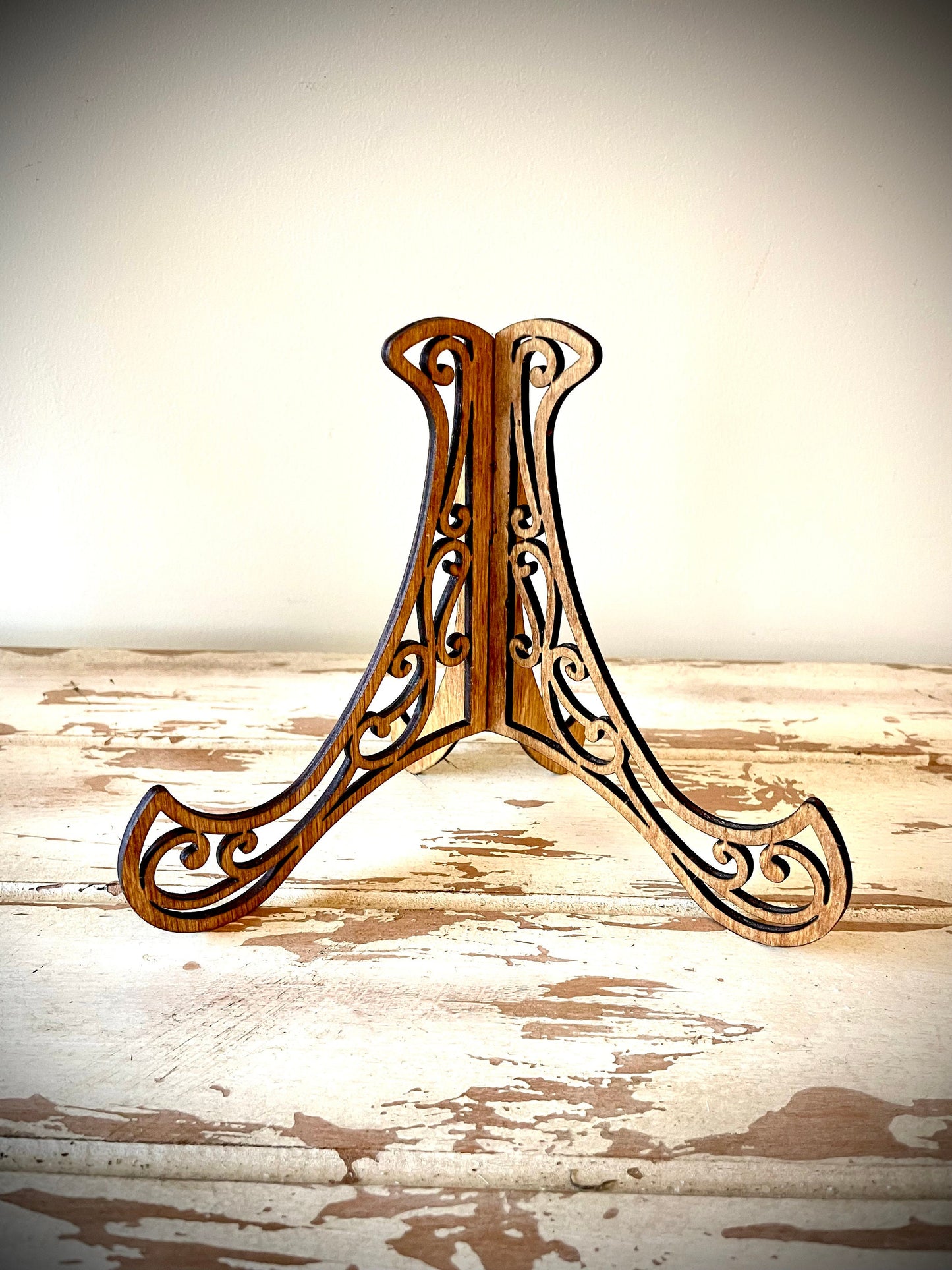 Wood Display Easel | Art, Photo & Plate Stand | 12 Finishes | Style A