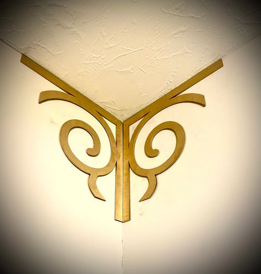 Greek Art Design Wood Corner Accent & Trim | Set of 2 | Multiple Sizes & Finishes | Greek Set C