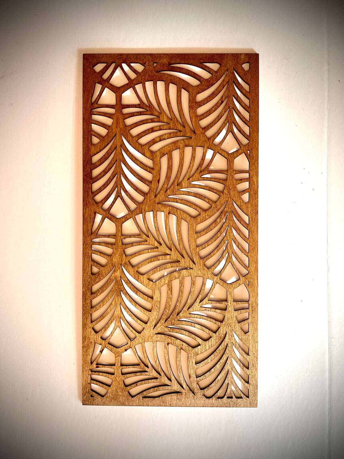 Boho Monstera & Banana Leaf Wood Wall Art 3-Panel Set - alternate view