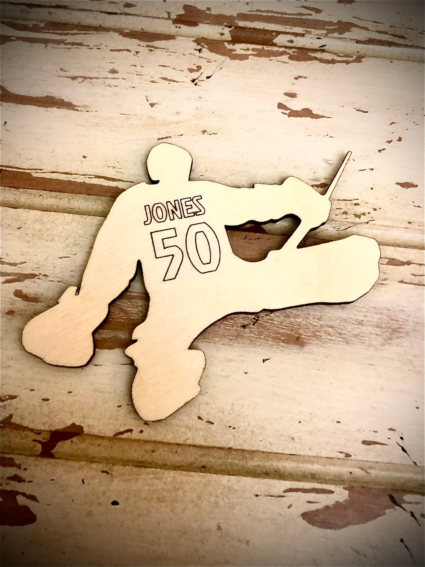 Hockey Goalie Wood Refrigerator Magnet | Personalized Name & Number | Hockey Gift