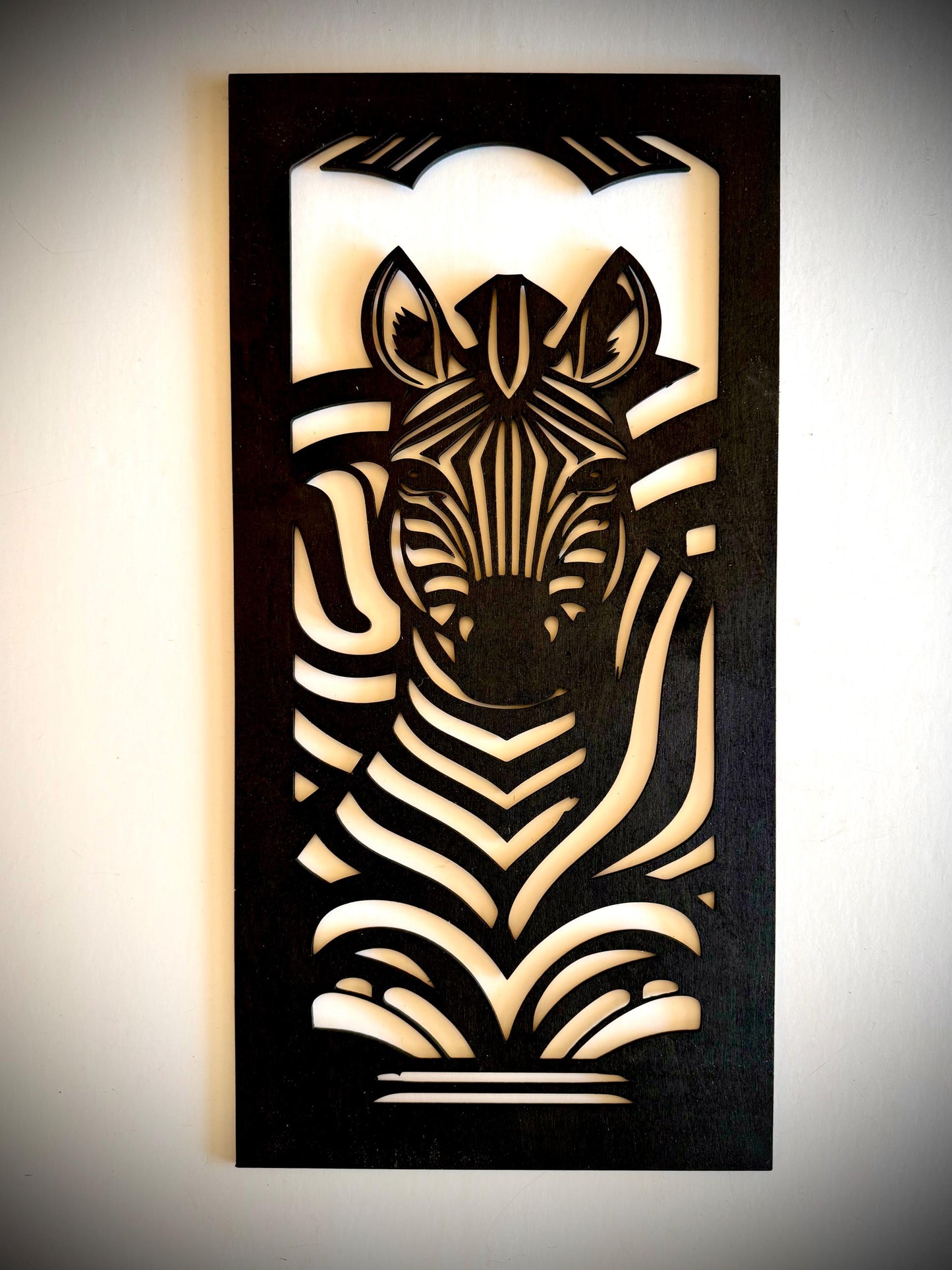 Art Deco Zebra Wood Wall Art | 3-Panel Set | Multiple Sizes & Finishes