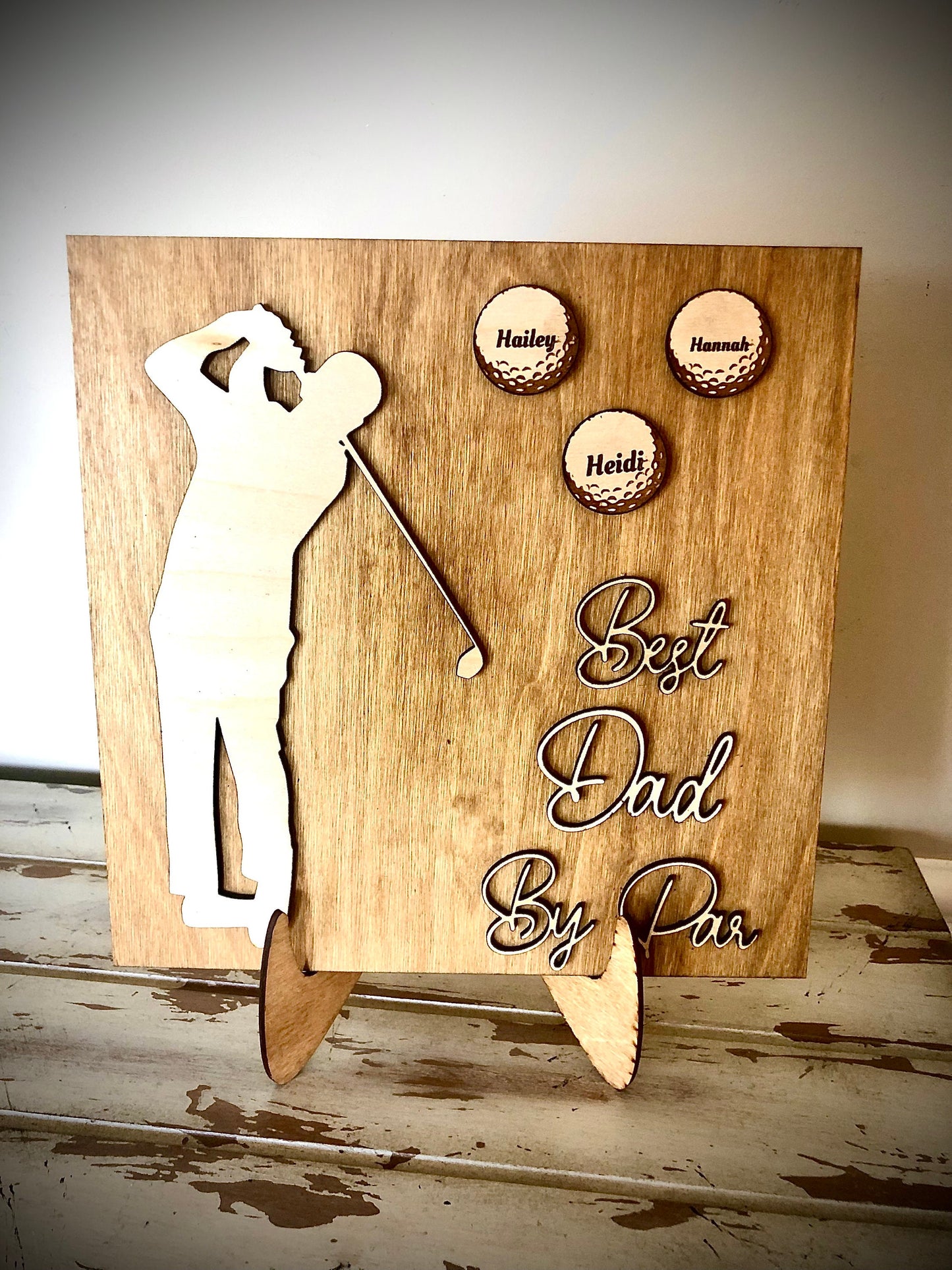 Custom Golf Wood Plaque | Father's Day, Birthday & Christmas Gift