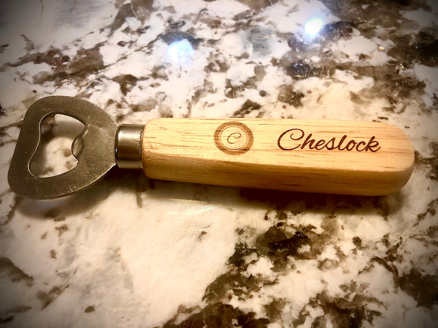 Custom Engraved Wood Bottle Opener | Personalized Bar Gift