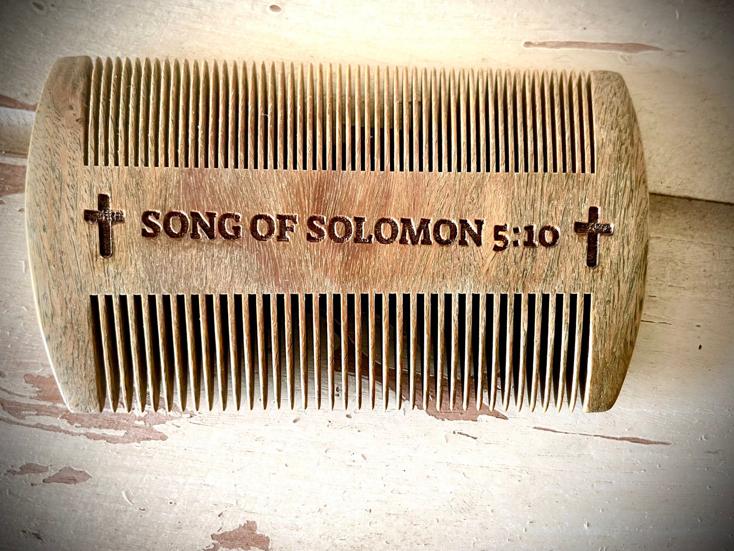 Custom Engraved Wood Beard Comb | Father's Day Gift for Dad or Husband