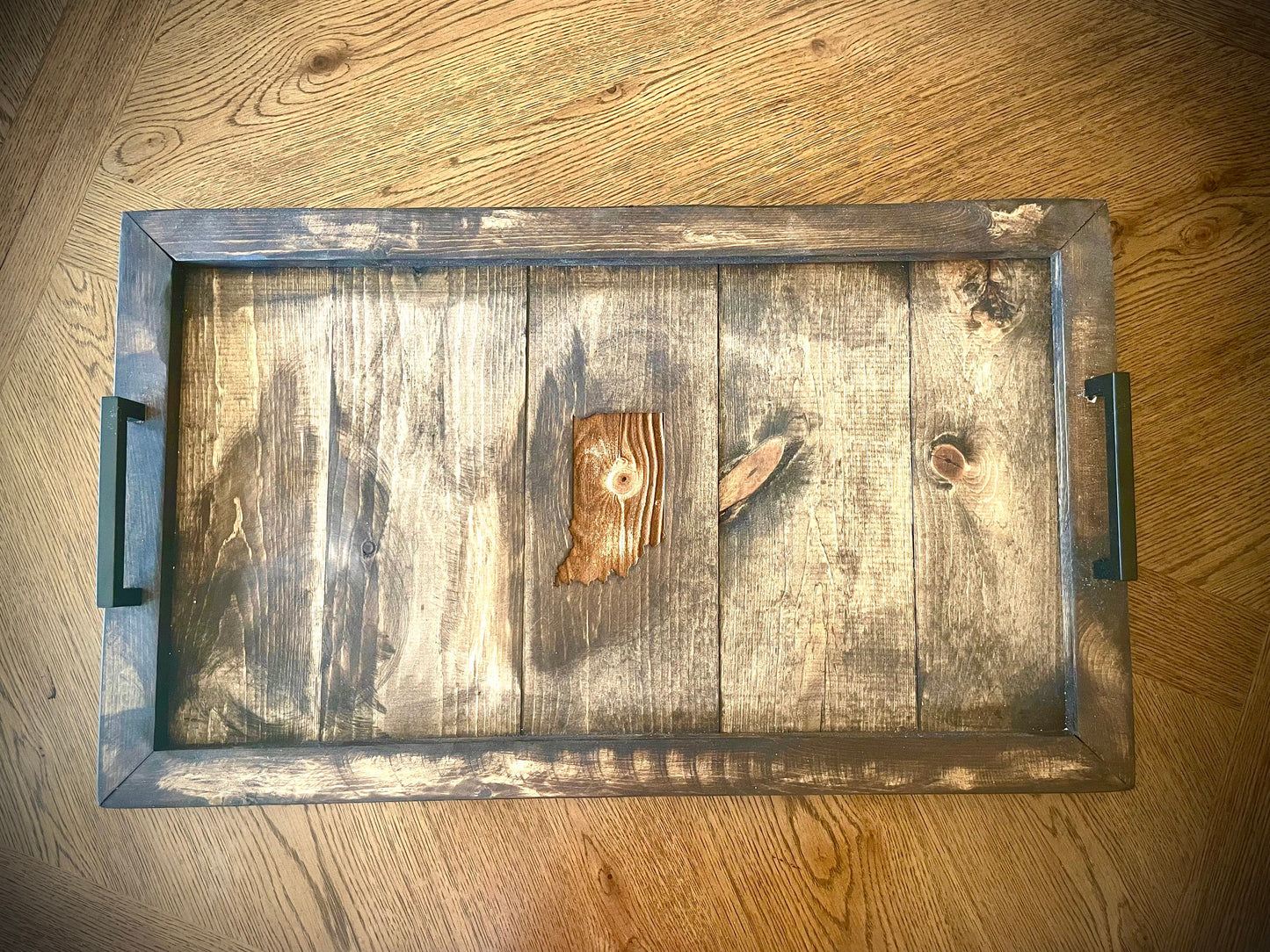 Custom Rustic Farmhouse Charcuterie Board & Serving Tray | Raised Edges, Optional Engraving & Handles