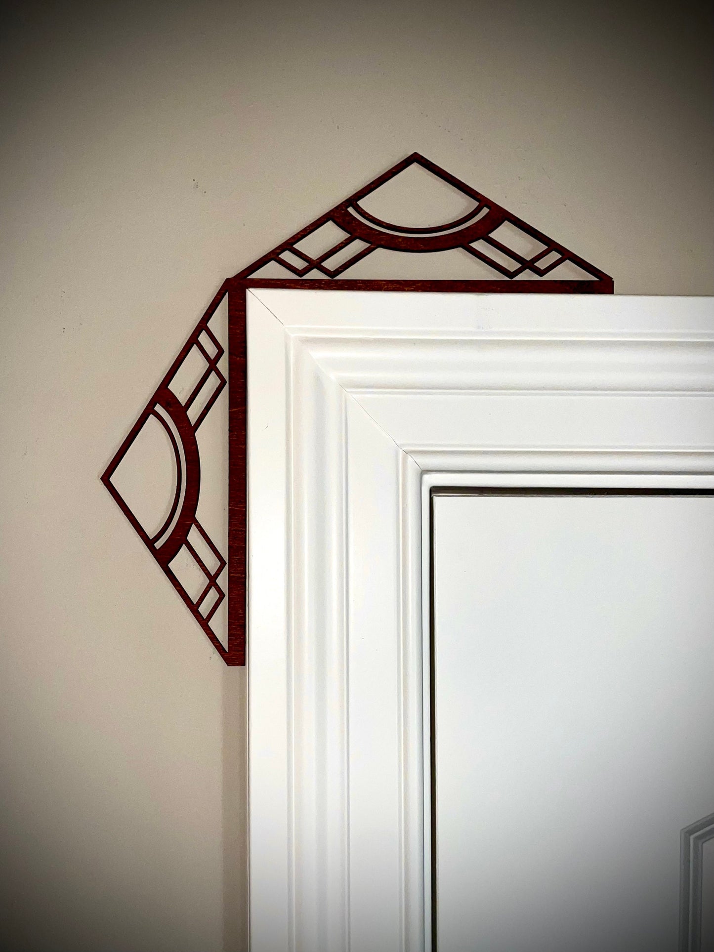 Boho Modern Art Deco Art Deco window and door corner accent / trim (set of 2) in multiple sizes and finishes-  style A