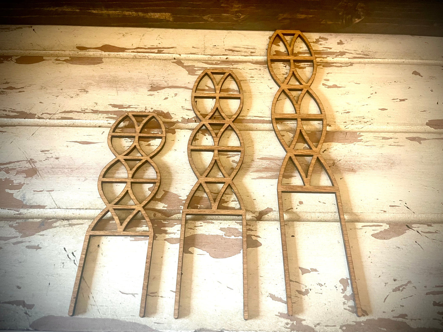Boho Indoor Plant Trellis | Helix & DNA Shapes | Multiple Sizes & Finishes