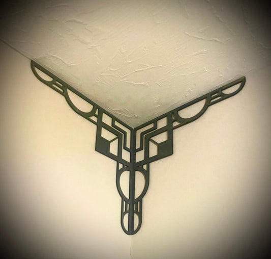 Art Deco Wood Corner Accent & Trim | Set of 2 | Multiple Sizes & Finishes | Style B