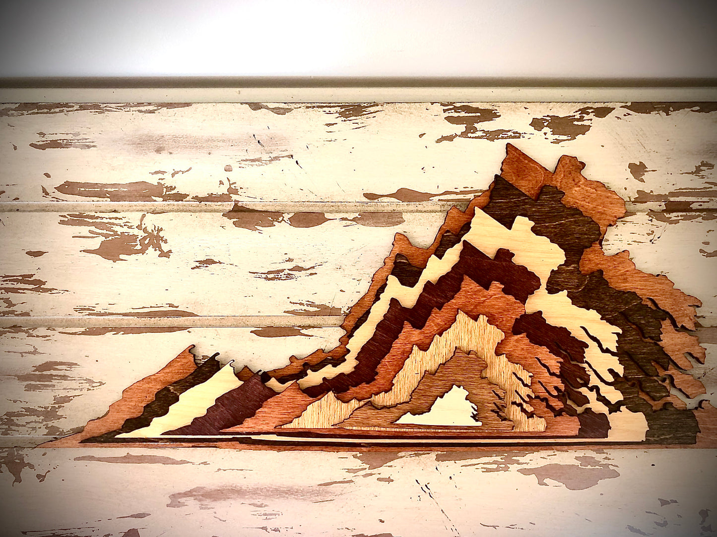 Virginia Stacked State 3D Wood Table & Wall Art | Multi-Color