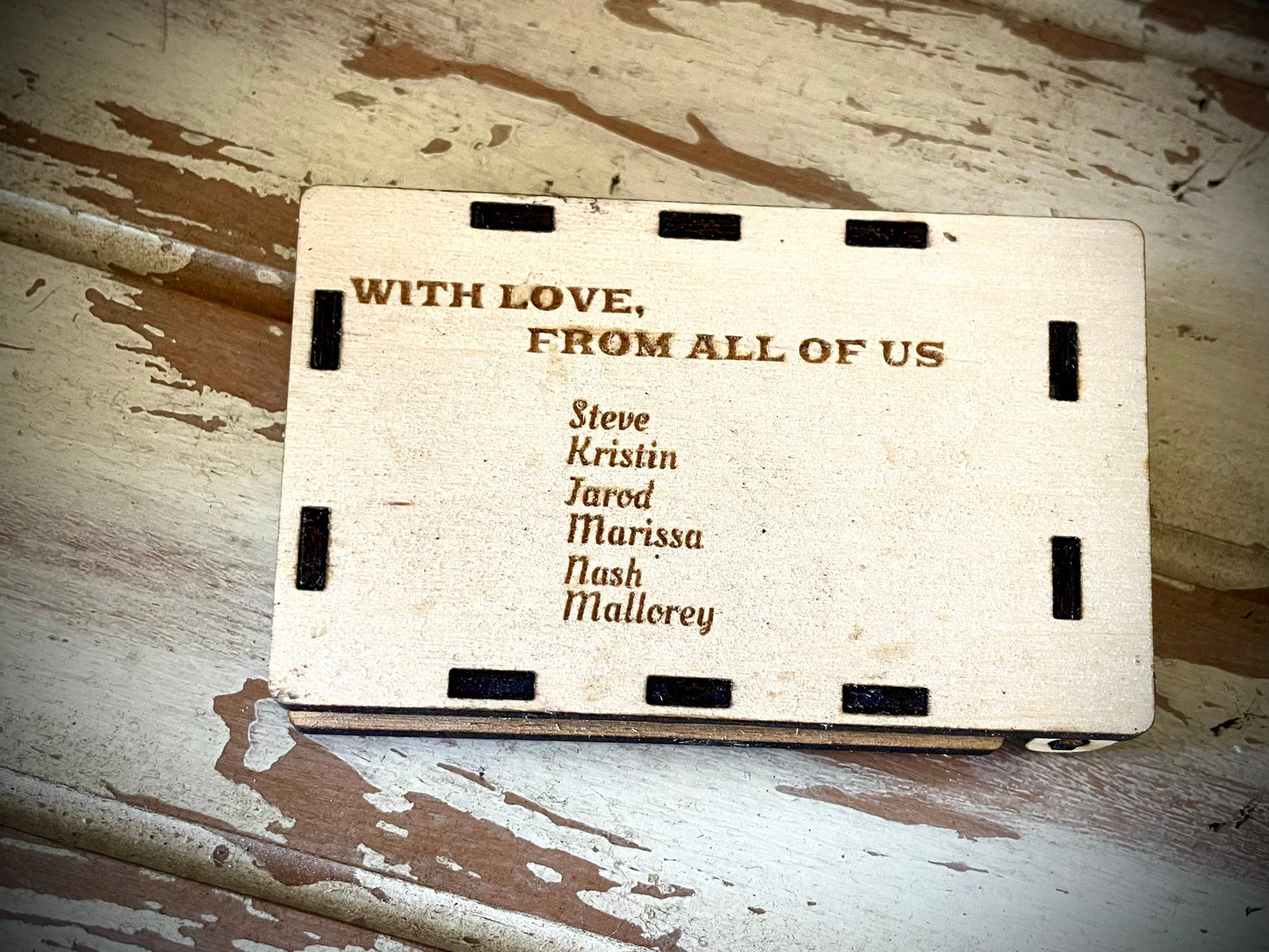 Custom Engraved Wood Gift Card Box | Birthday, Holiday & Corporate Gift