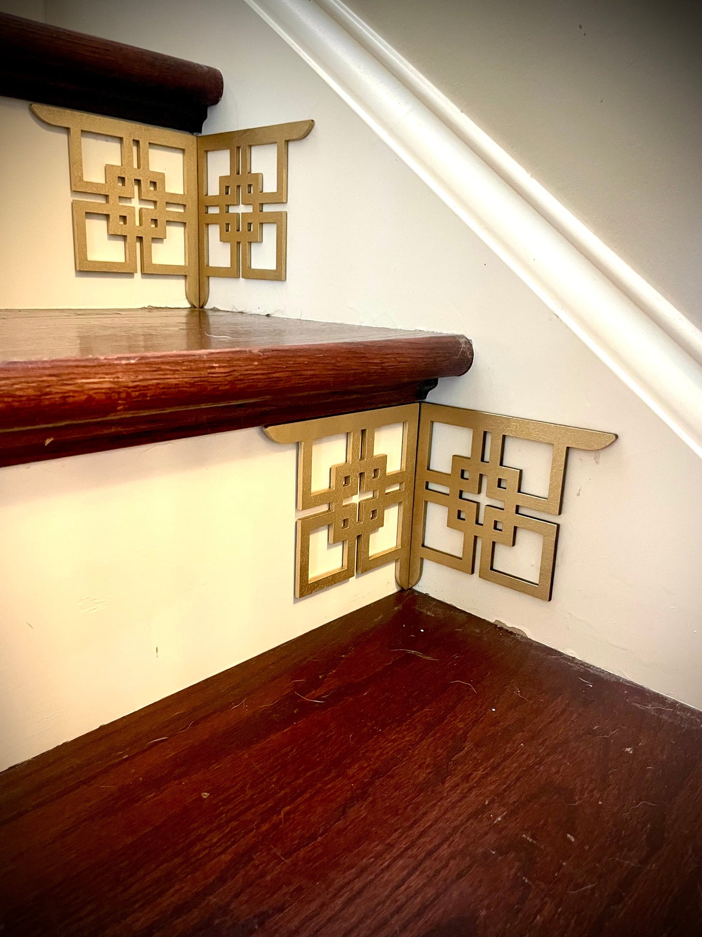 Art Deco art deco staircase corner accents / embellishments (set of 4) available in multiple finishes-style I