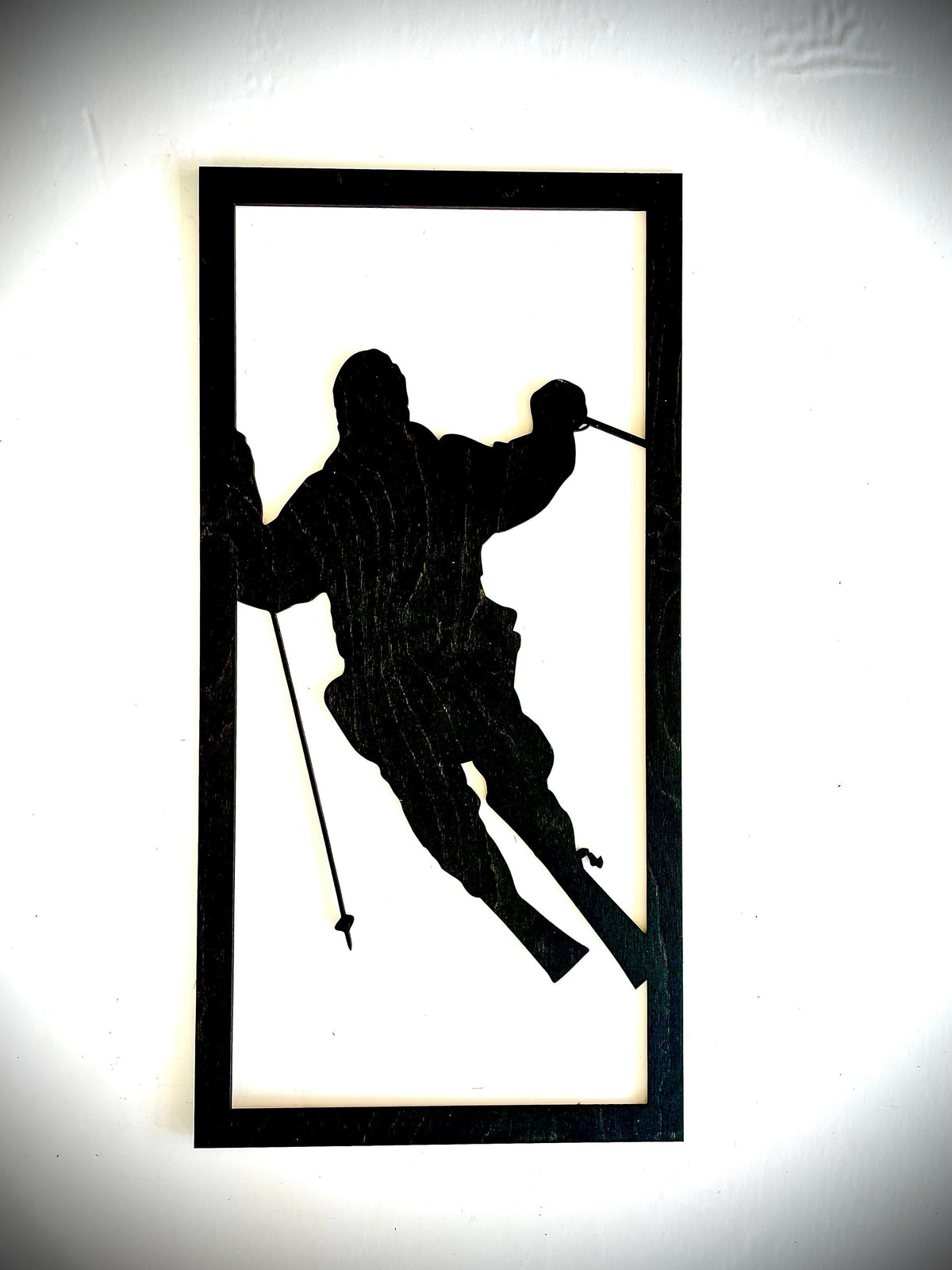 Skiing & Skier Wood Wall Art | 3-Panel Set | Multiple Sizes & Finishes | Ski Decor Gift
