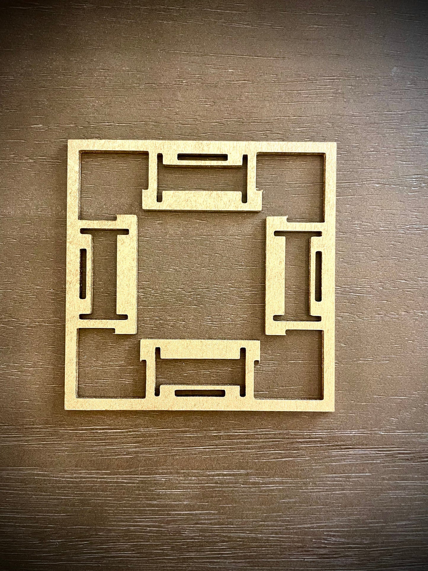Boho Modern Art Deco Art Deco wood drawer knob or pull accent available in natural or 14 other finishes.  2 pieces. Set V
