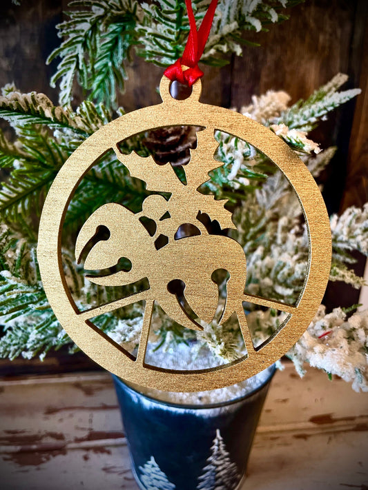 Symbols of Christmas Art Deco Jingle Bell Wood Ornament | Gold & 14 Other Finishes | Holiday Gift