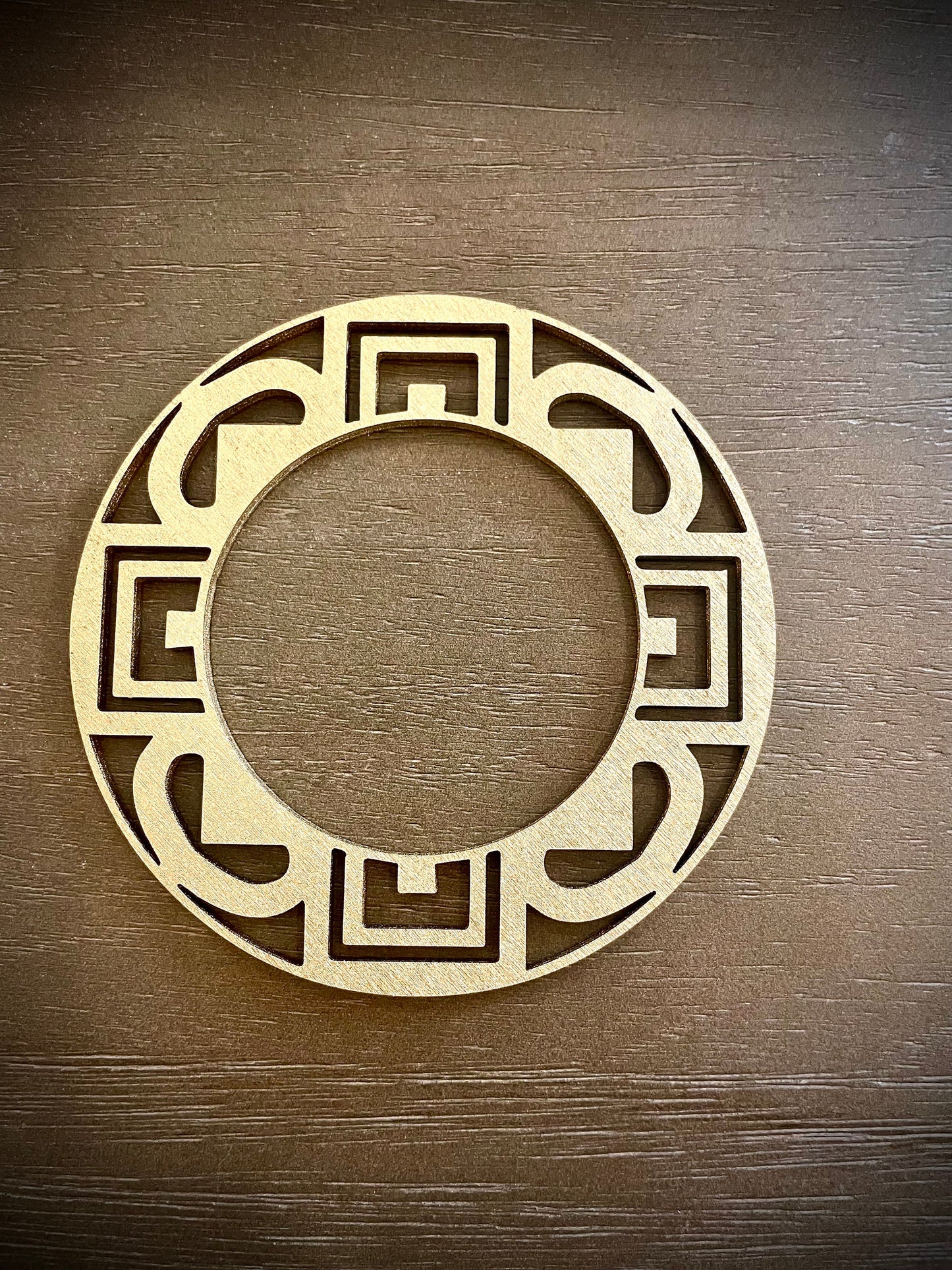 Boho Modern Art Deco Art Deco wood drawer knob or pull accent available in natural or 14 other finishes.  2 pieces. Set W
