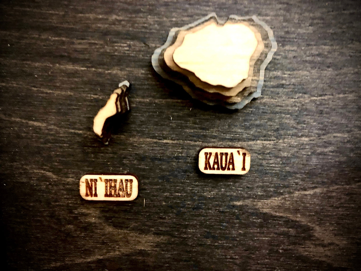 Hawaii Stacked State 3D Wood Table & Wall Art | Multi-Color