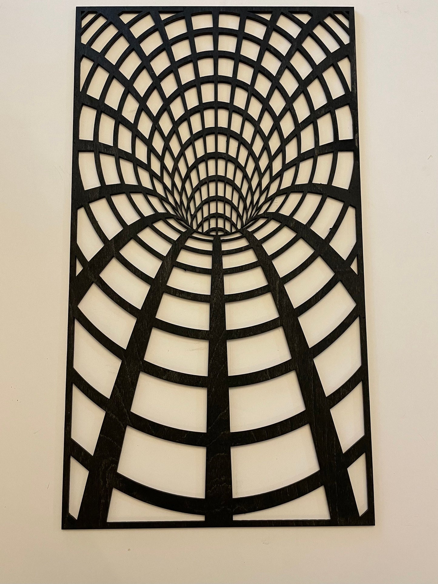 Optical Illusion Geometric Wood Wall Art | 3-Panel Set | Multiple Sizes & Finishes | Style C
