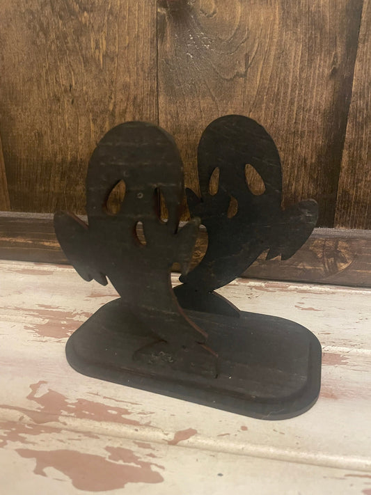 Halloween Ghost Wood Napkin Holder & Tabletop Decor | 12 Finishes