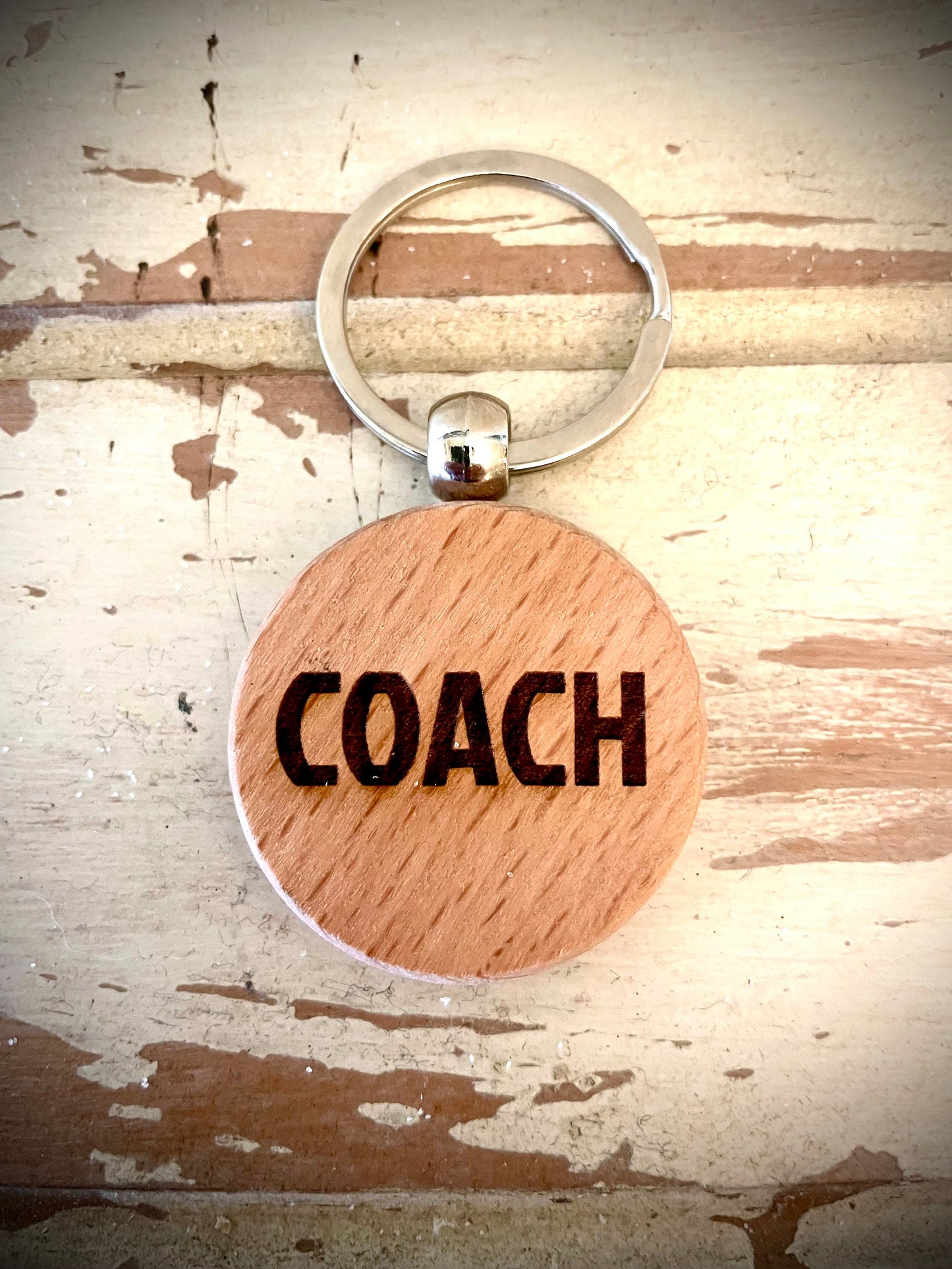 Baseball Wood Keychain | Senior Night, Team & Coach Gift | Laser Engraved