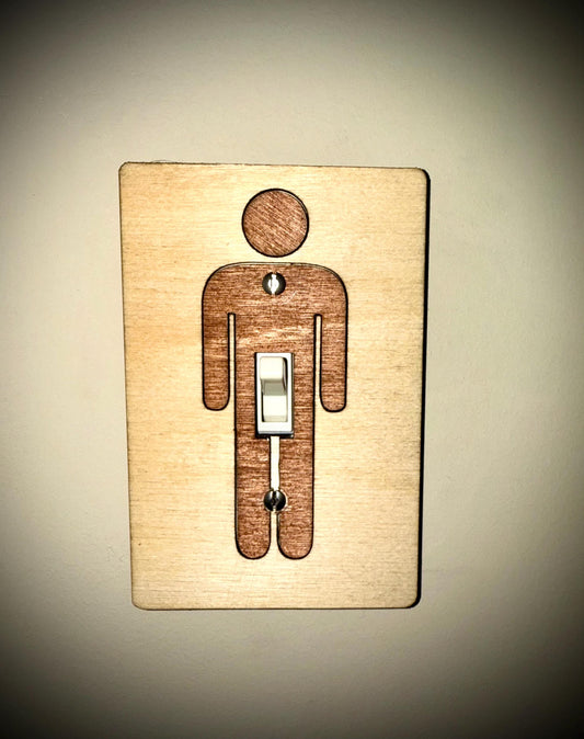Funny Wood Inlay Single Light Switch Cover | Novelty Home Decor Gift