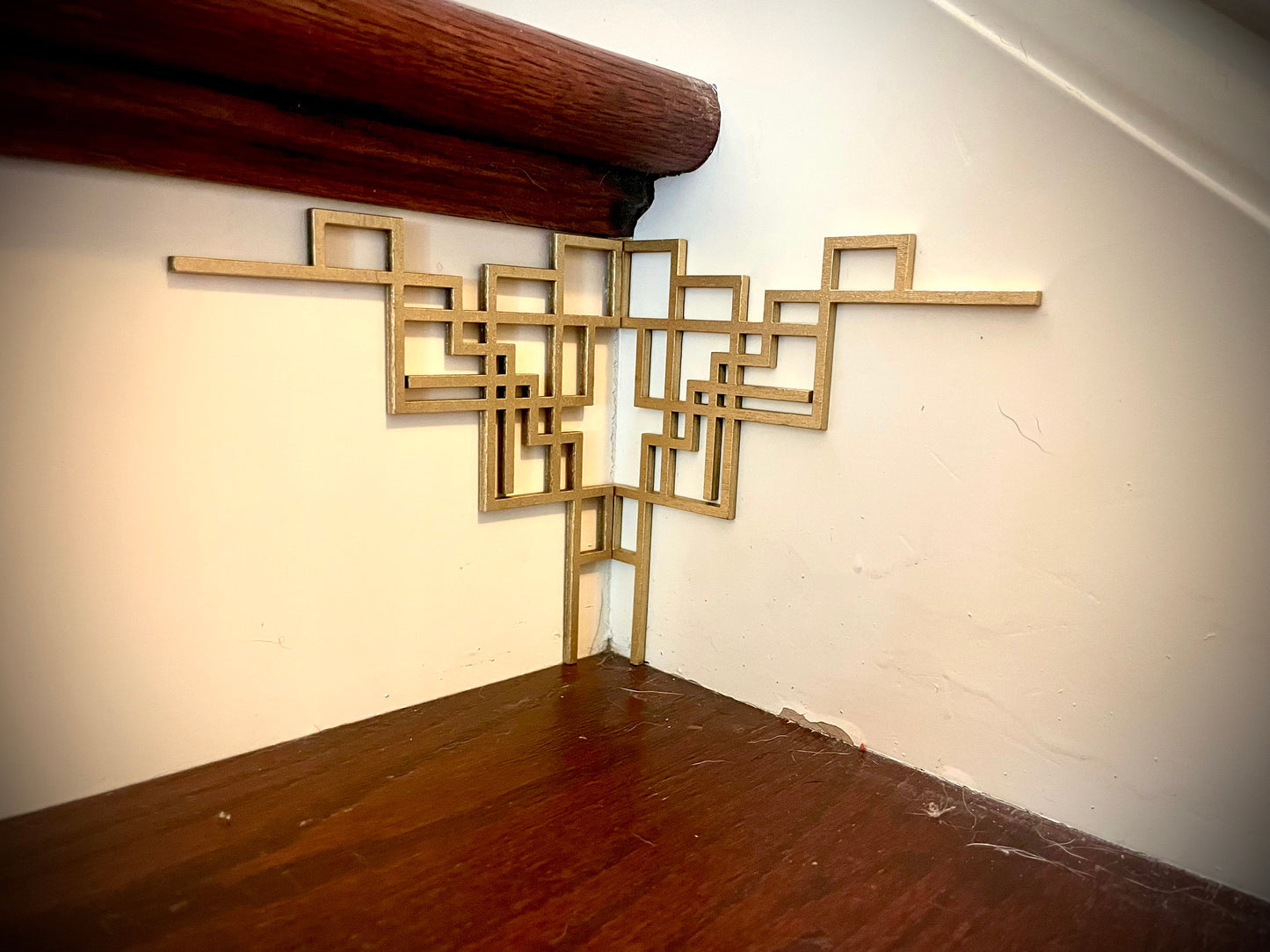 Art Deco art deco staircase corner accents / embellishments (set of 4) available in multiple finishes-style M