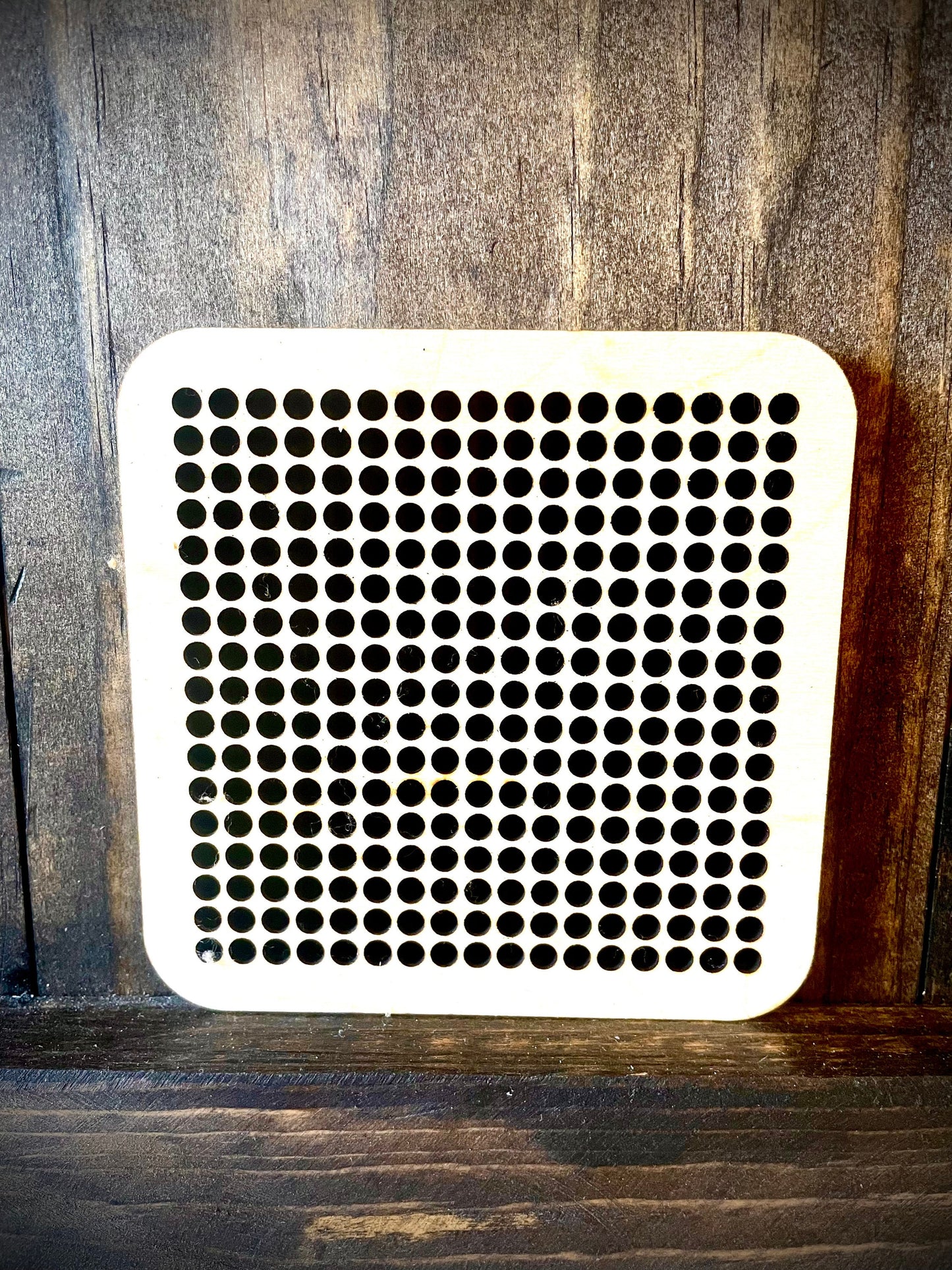 Cross Stitch 4" Wood Coaster Blanks | Extra Large Holes for Yarn | Single or Bulk