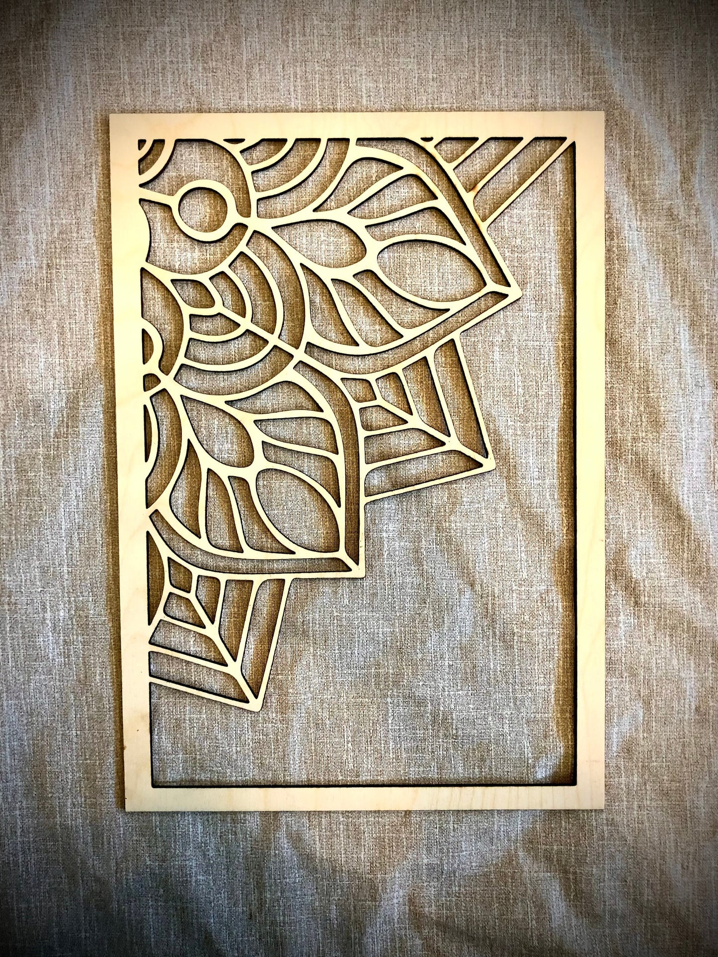Half Round Flower Mandala Wood Wall Art | 3-Panel Set | Multiple Sizes & Finishes