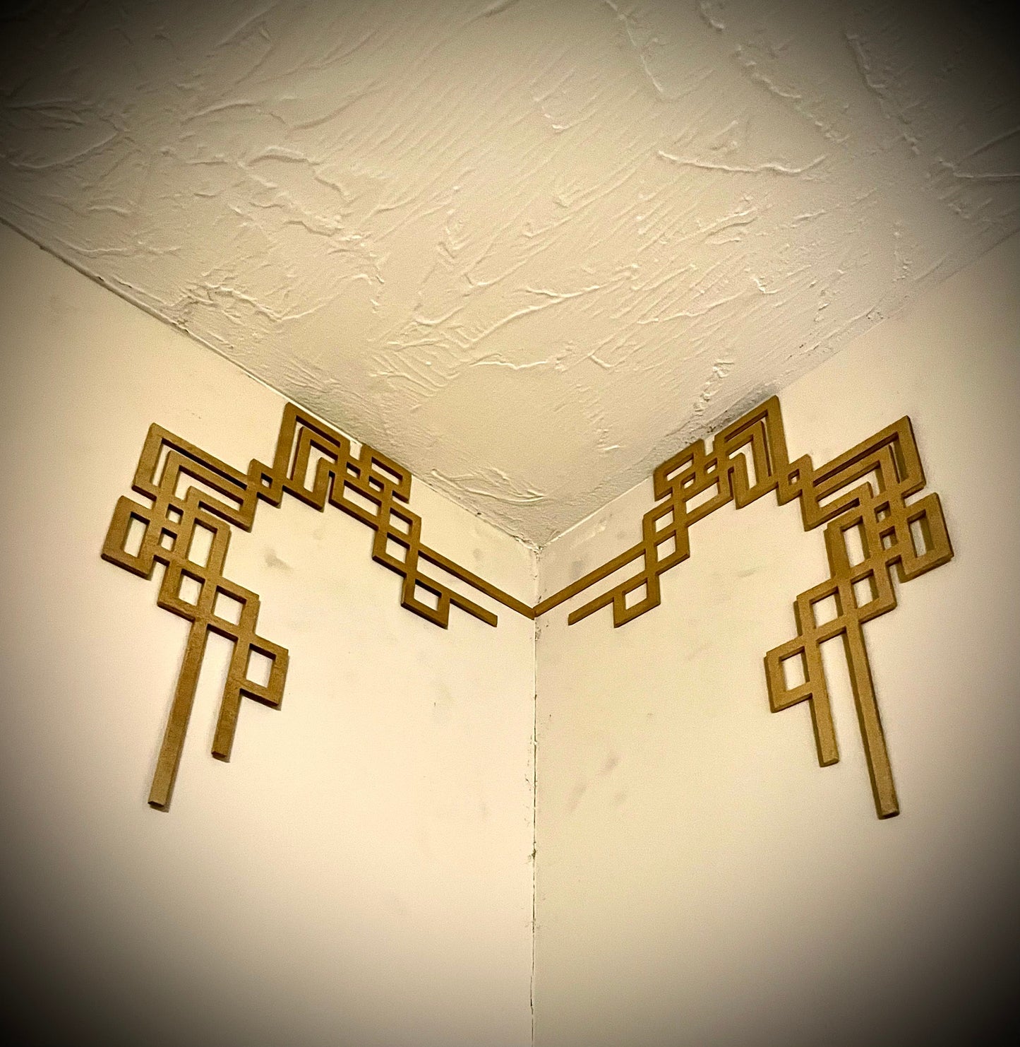 Art Deco Wood Corner Accent & Trim | Set of 2 | Multiple Sizes & Finishes | Style N