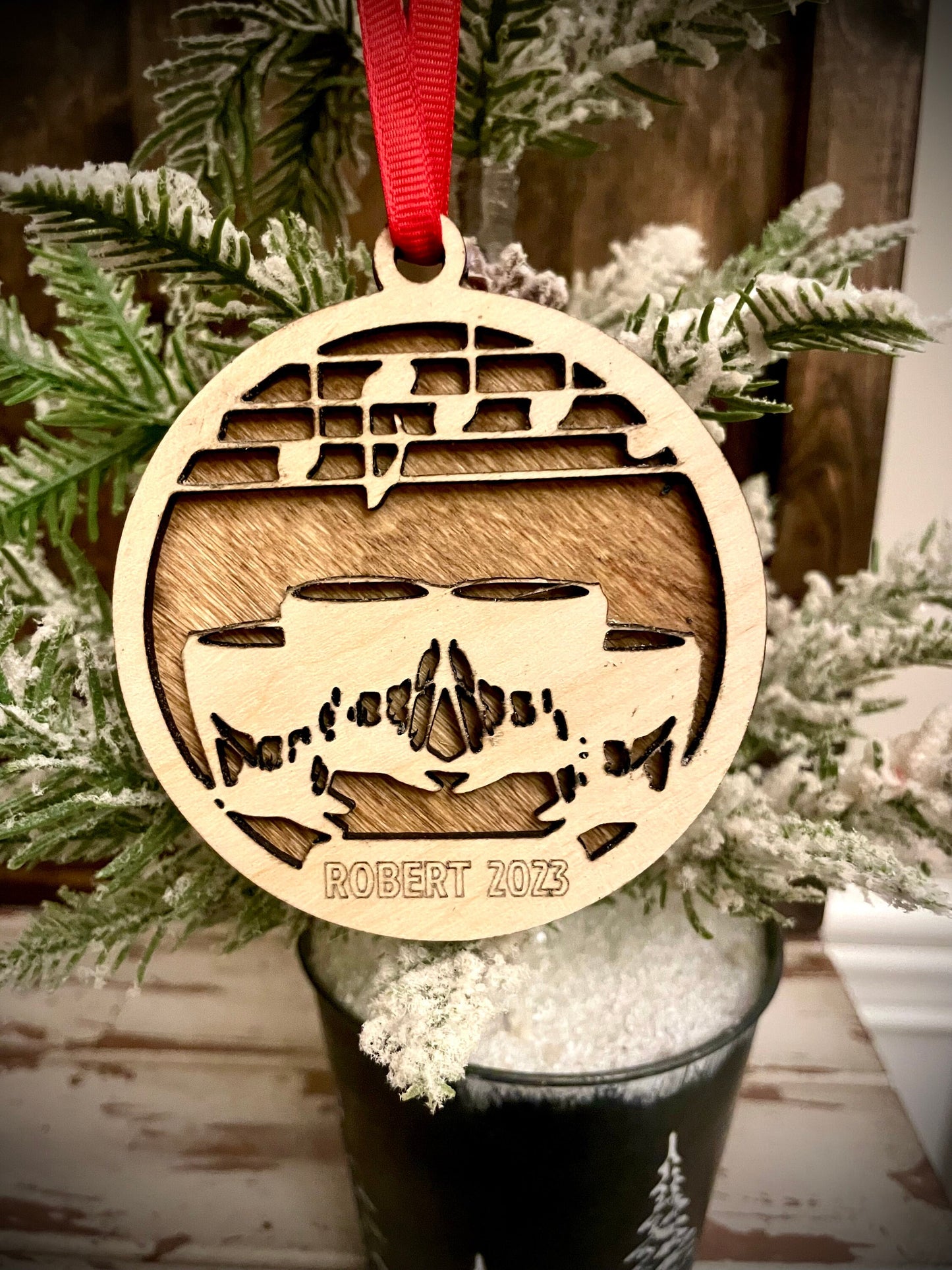 Timpani Drum Concert Band Personalized 2-Layer Wood Christmas Ornament & Gift Tag | Multiple Finishes | Music Gift