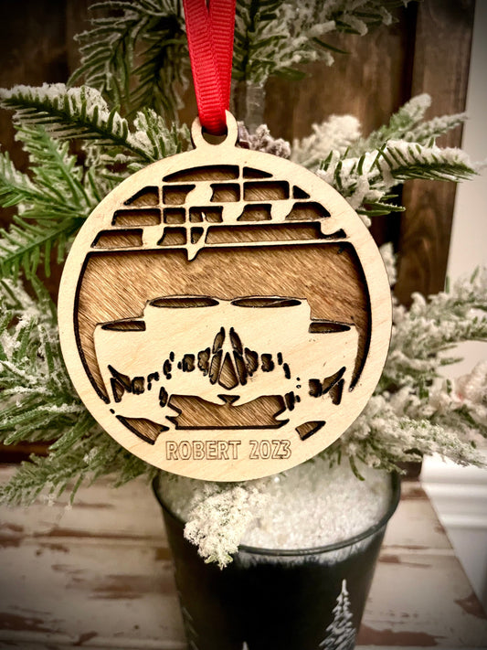 Timpani Drum Concert Band Personalized 2-Layer Wood Christmas Ornament & Gift Tag | Multiple Finishes | Music Gift
