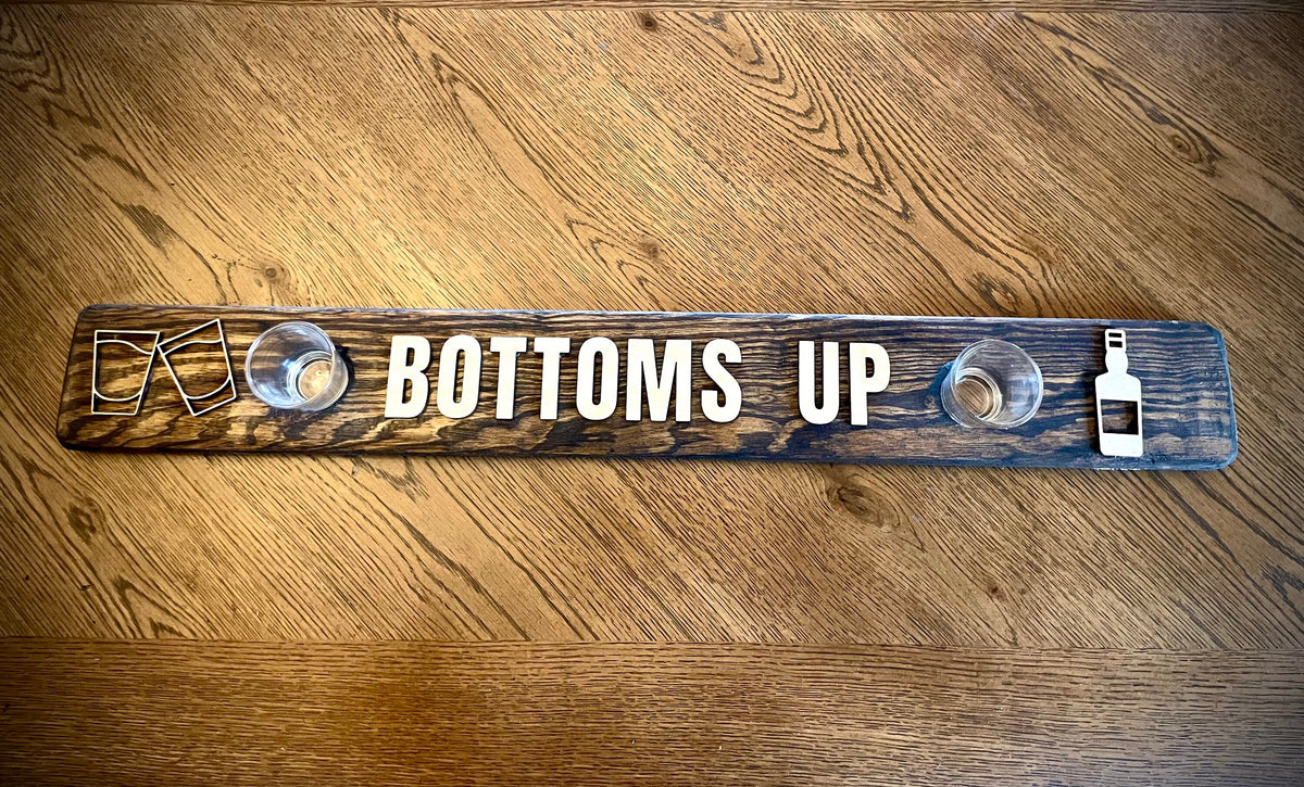 Custom Rustic Distressed Mini Shotski Shot Board | Personalized Raised Lettering | Weddings & Vacations