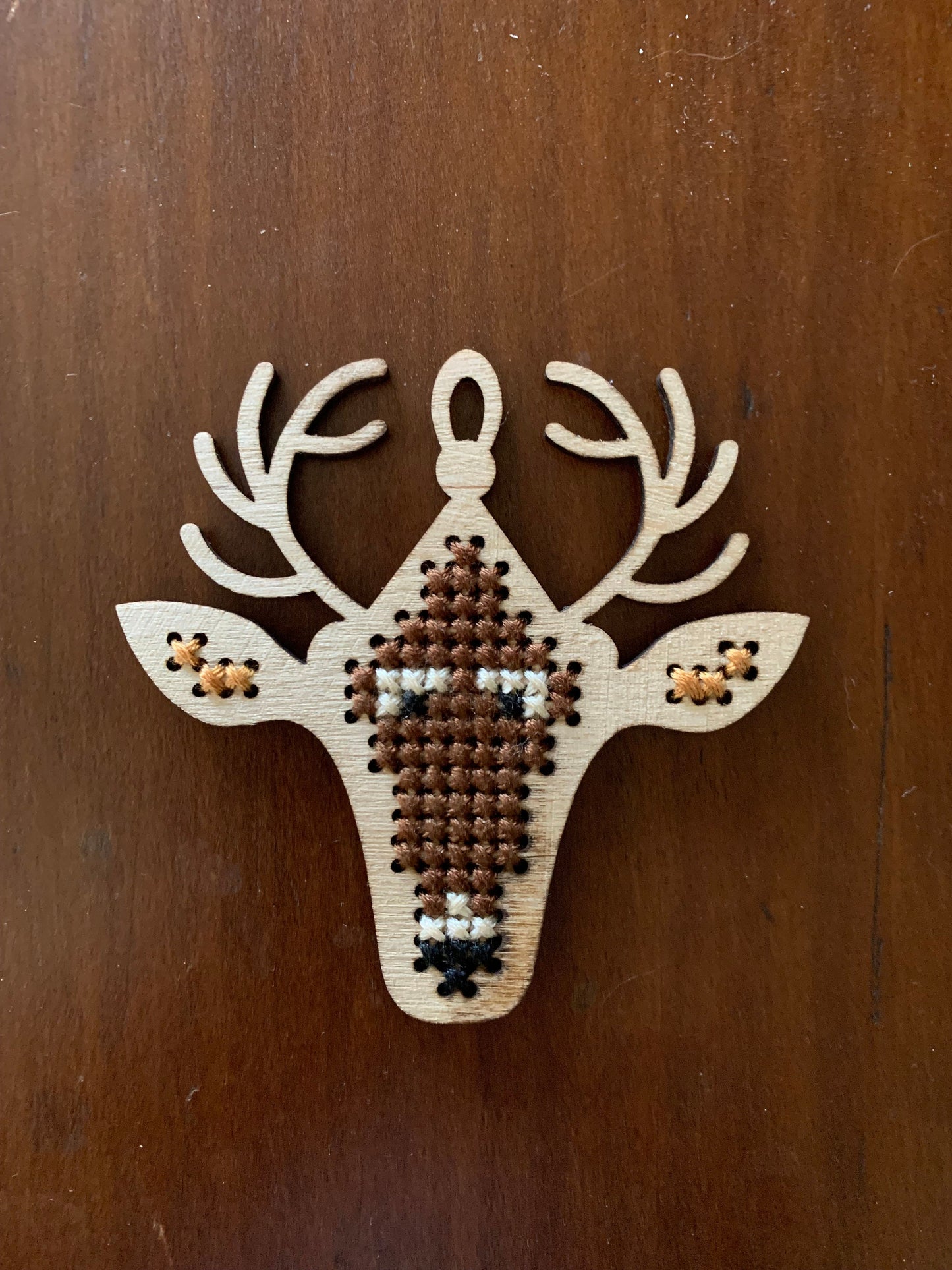 Cross Stitch Reindeer Christmas Ornament Wood Blanks | Assorted Quantities