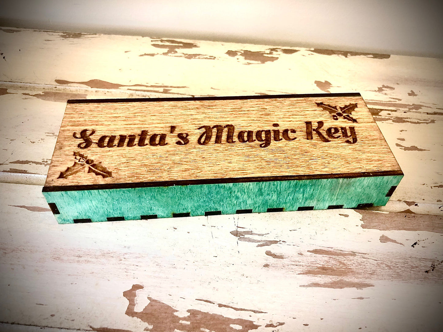 Santa's Magic Key | Heirloom Wood Keepsake Box | Christmas Eve Tradition Gift