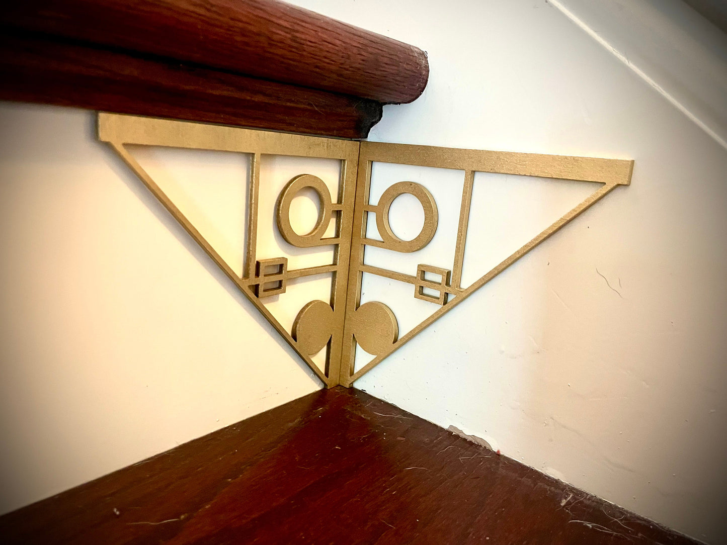 Art Deco art deco staircase corner accents / embellishments (set of 4) available in multiple finishes-style O