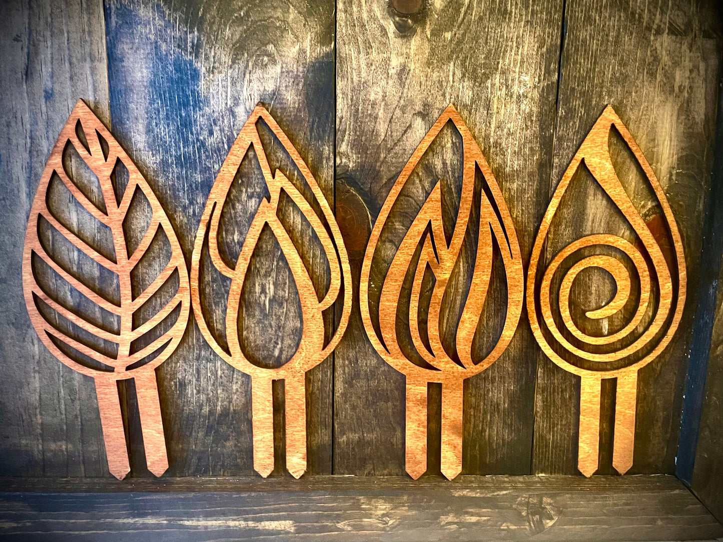 Boho Indoor Plant Trellis | 4 Elements Teardrop | Earth, Water, Wind & Fire | Multiple Sizes & Finishes