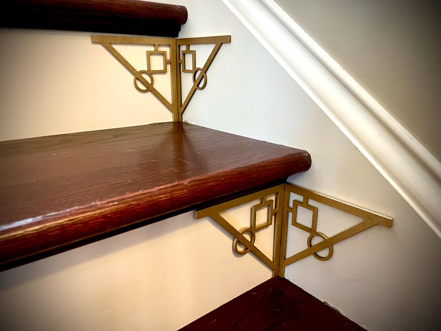 Art Deco art deco staircase accents / embellishments (set of 4) - set T