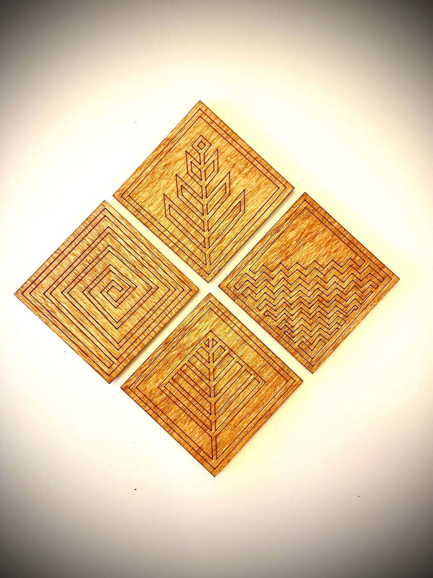 Boho 4 Elements Earth Water Wind Fire Wood Magnet Set | Set of 4 | 12 Finishes | Boho Gift