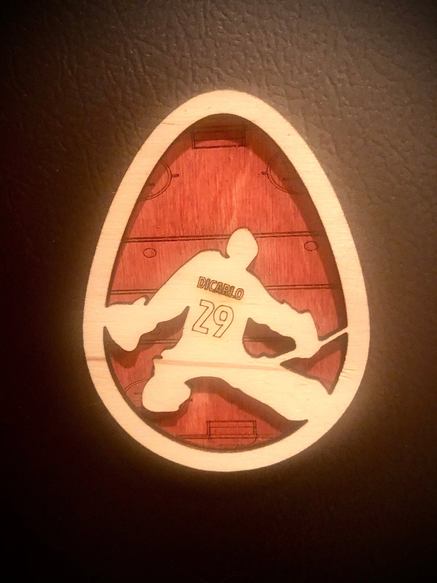 Personalized Hockey Goalie Easter Egg Magnet | Engraved Name & Number | Easter Gift