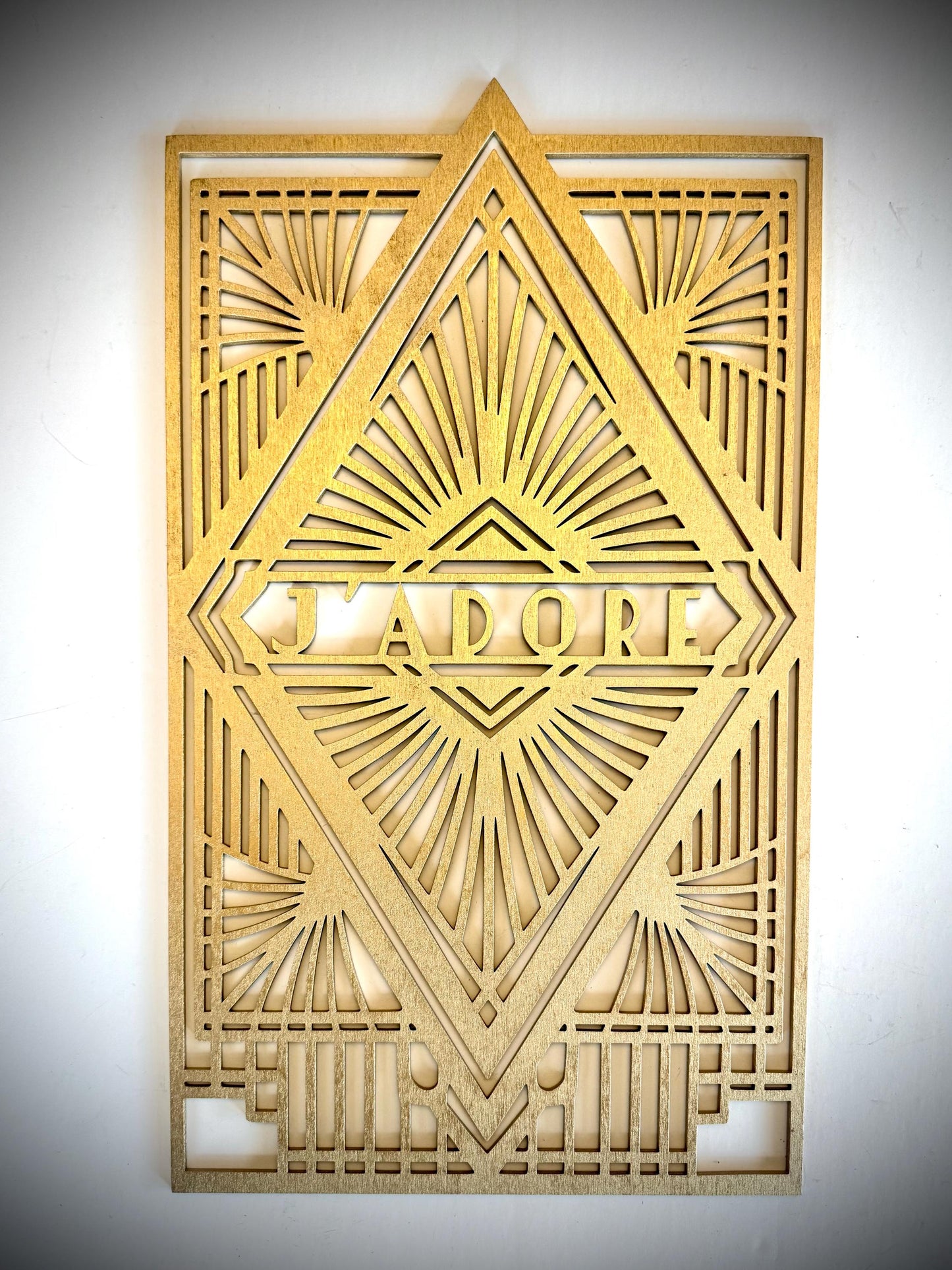 Boho Modern Art Deco LOVE THEMED wood wall art, 3 panel set available in multiple sizes and finishes