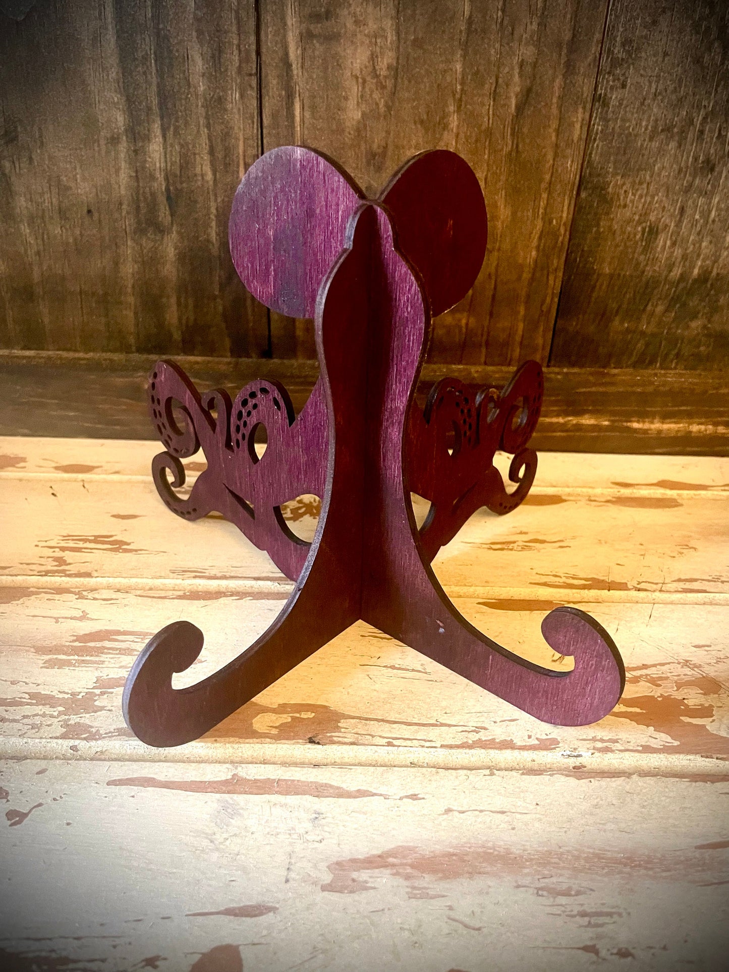 Octopus Wood Display Easel | Art, Photo & Plate Stand | 12 Finishes