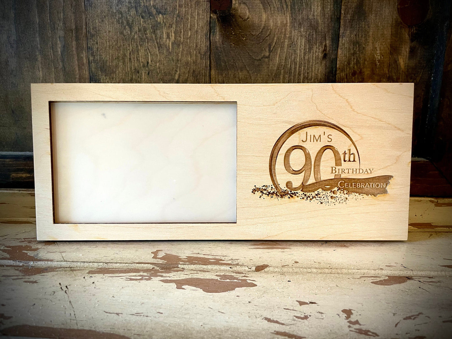 Custom Team & Corporate Logo Wood 4x6 Photo Frame | Portrait or Landscape