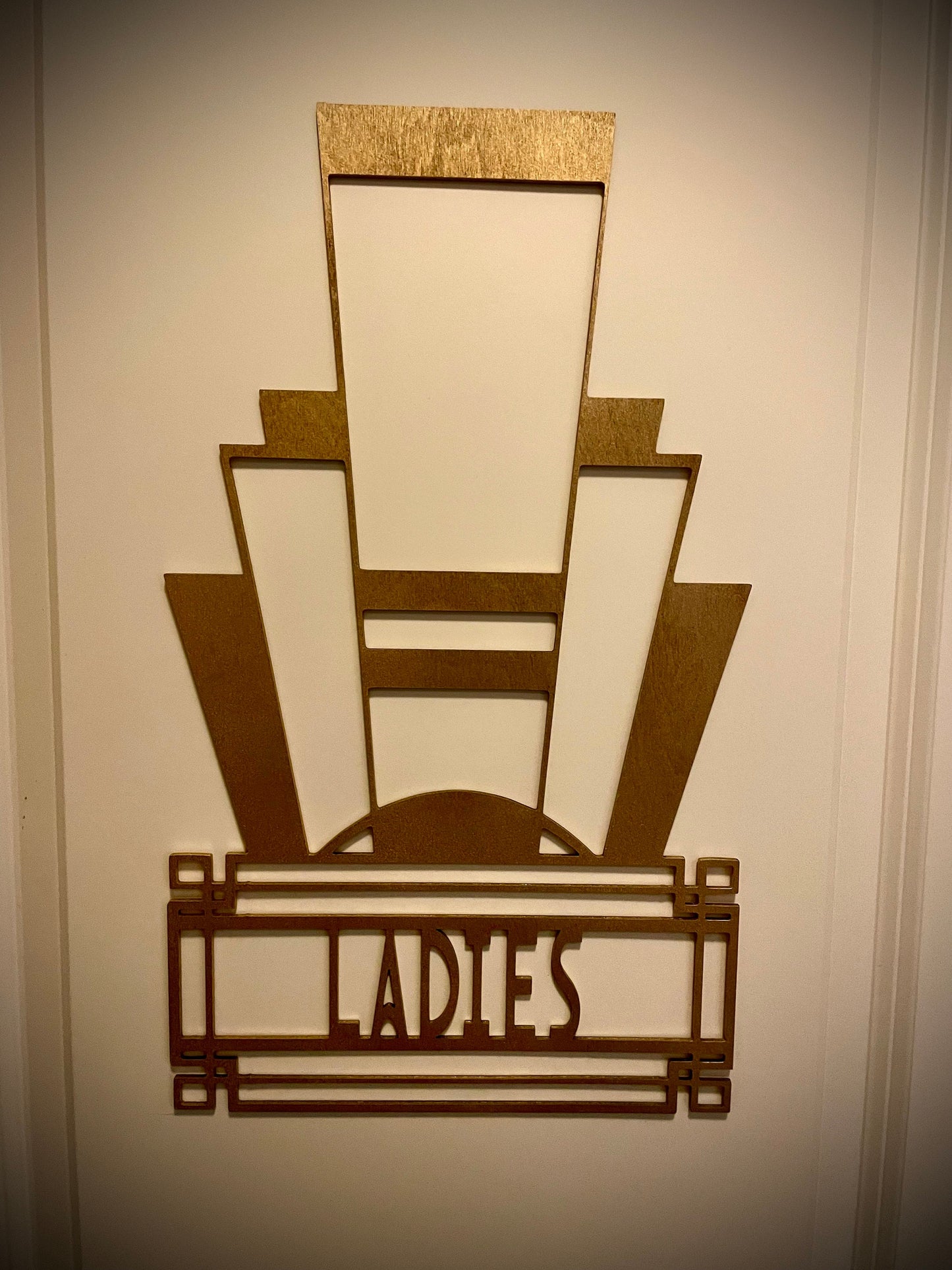 Boho Modern Art Deco Art Deco Gatsby Marquee Ladies Sign in bright gold or 14 other finishes, decor wall art original