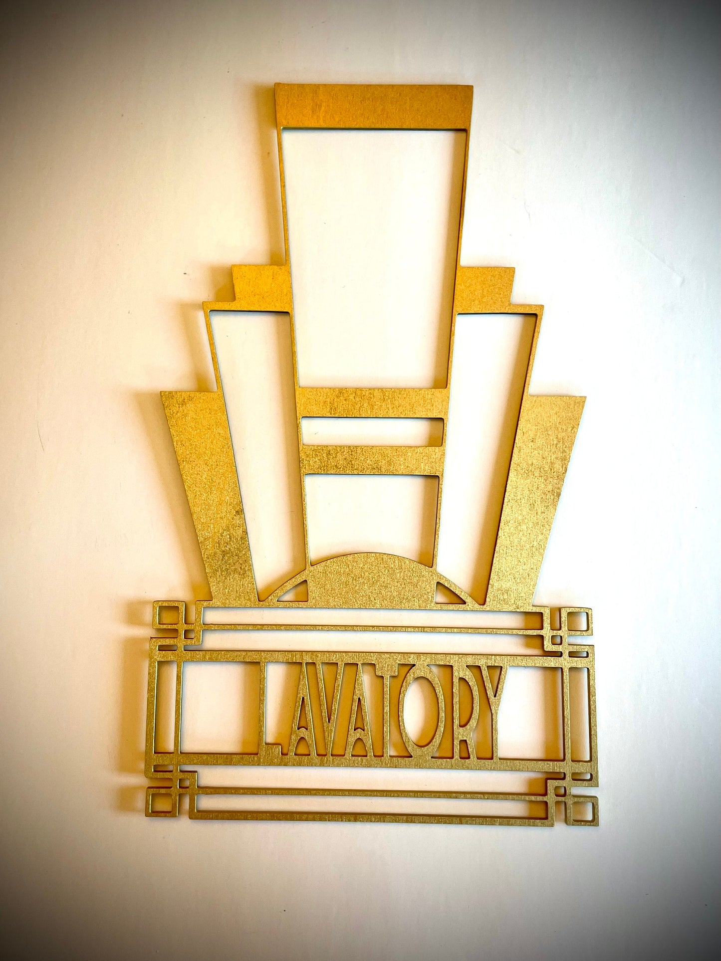 Boho Modern Art Deco Art Deco Gatsby Marquee Lavatory Sign | decor wall art original