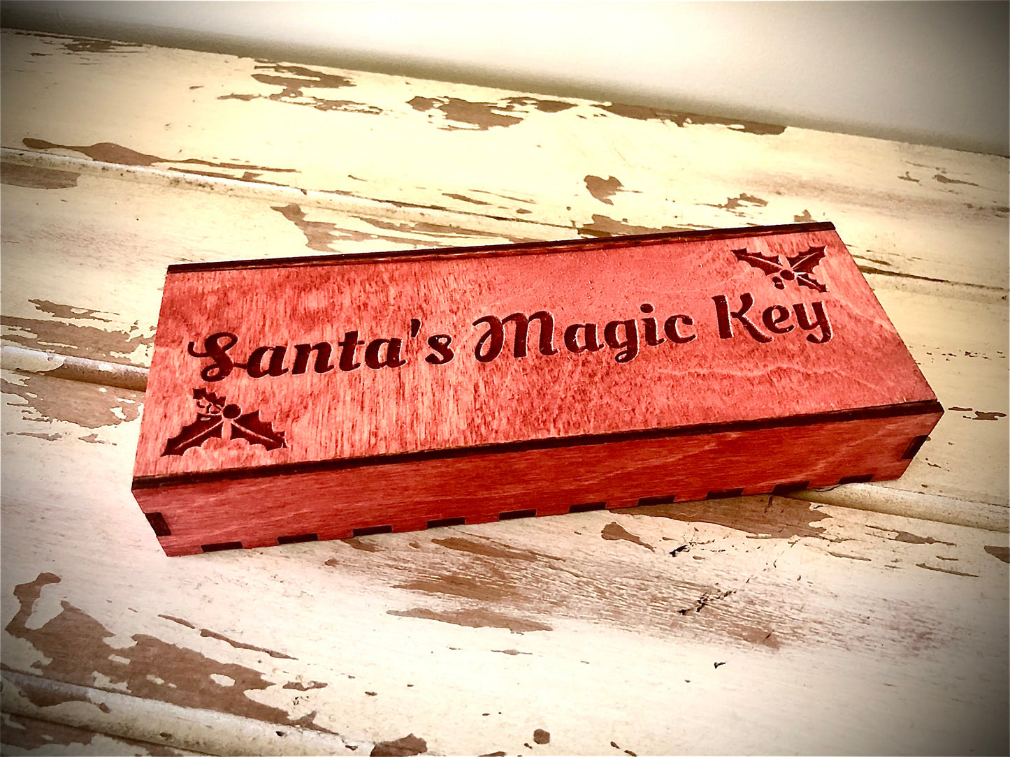 Santa's Magic Key | Heirloom Wood Keepsake Box | Christmas Eve Tradition Gift