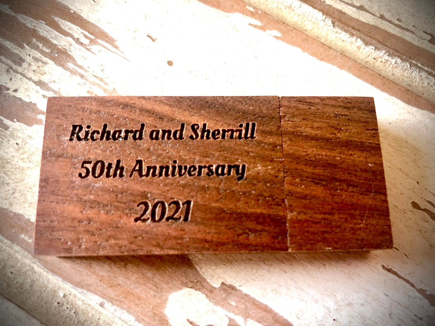 Custom Engraved Wood Thumb Drive | 4GB USB Flash Drive | Personalized Tech Gift