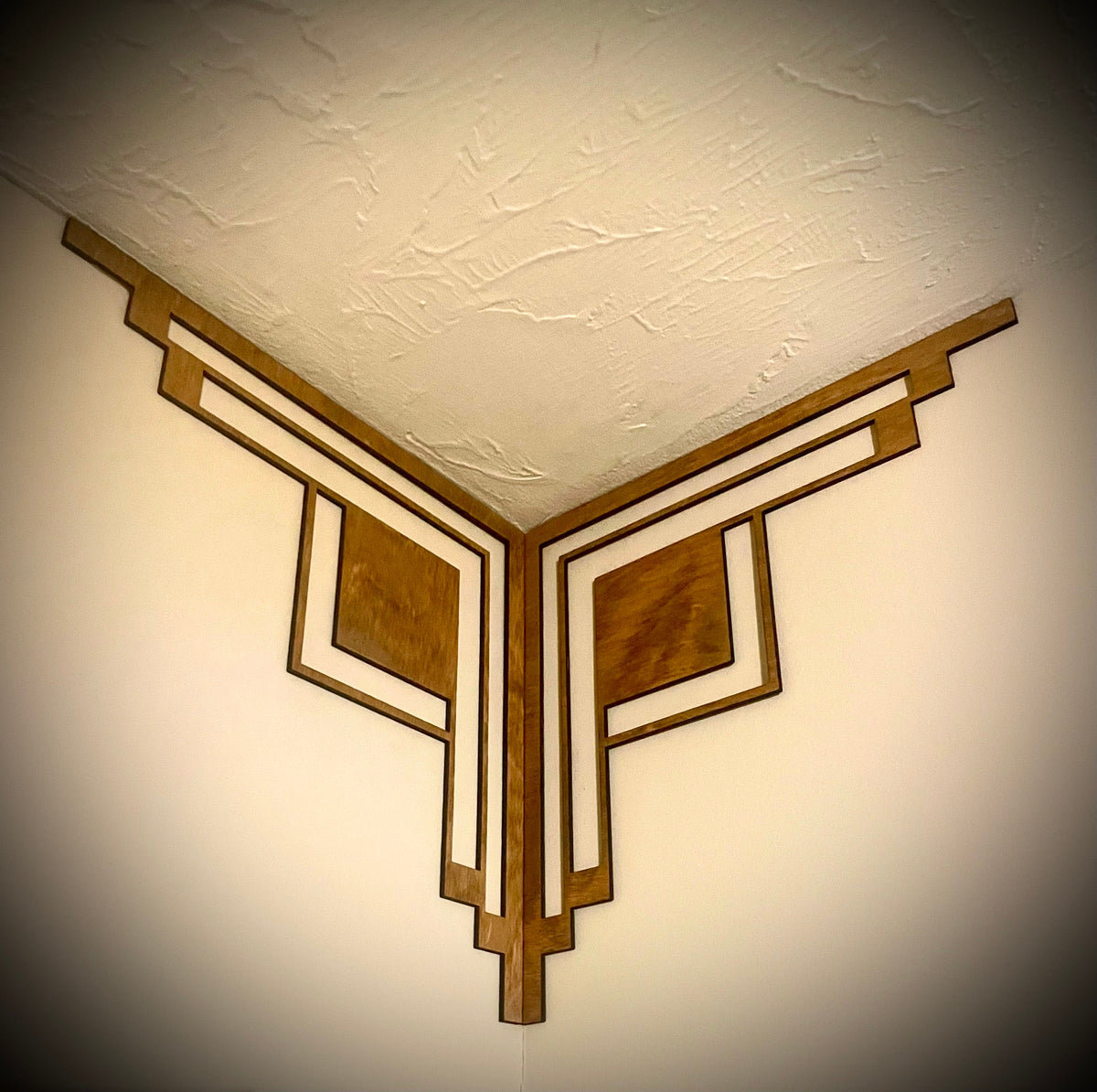 Art Deco Wood Corner Accent & Trim | Set of 2 | Multiple Sizes & Finishes | Style F