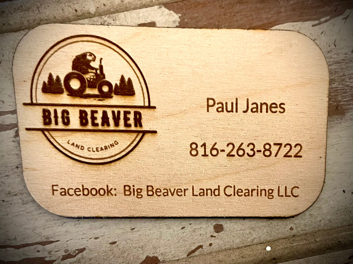 Custom Wood Business Cards | 3.5 x 2 Inch | Set of 25 | Unique Networking Gift