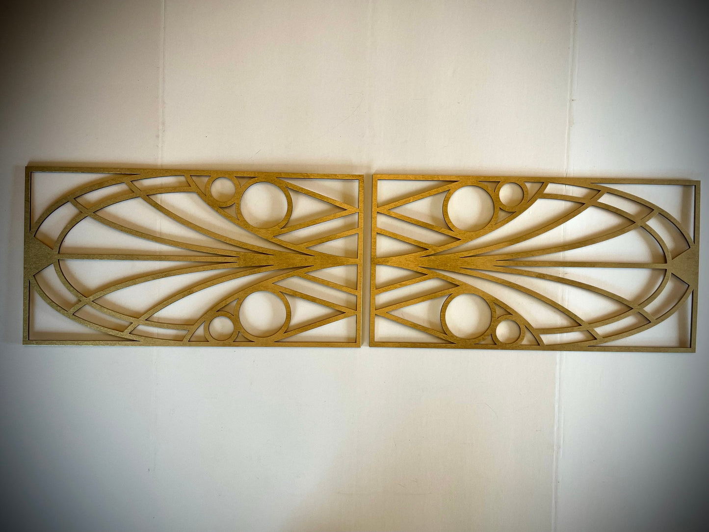 Boho Modern Art Deco Art Deco Geometry wood wall art, 2 panel in multiple sizes and finishes, set y