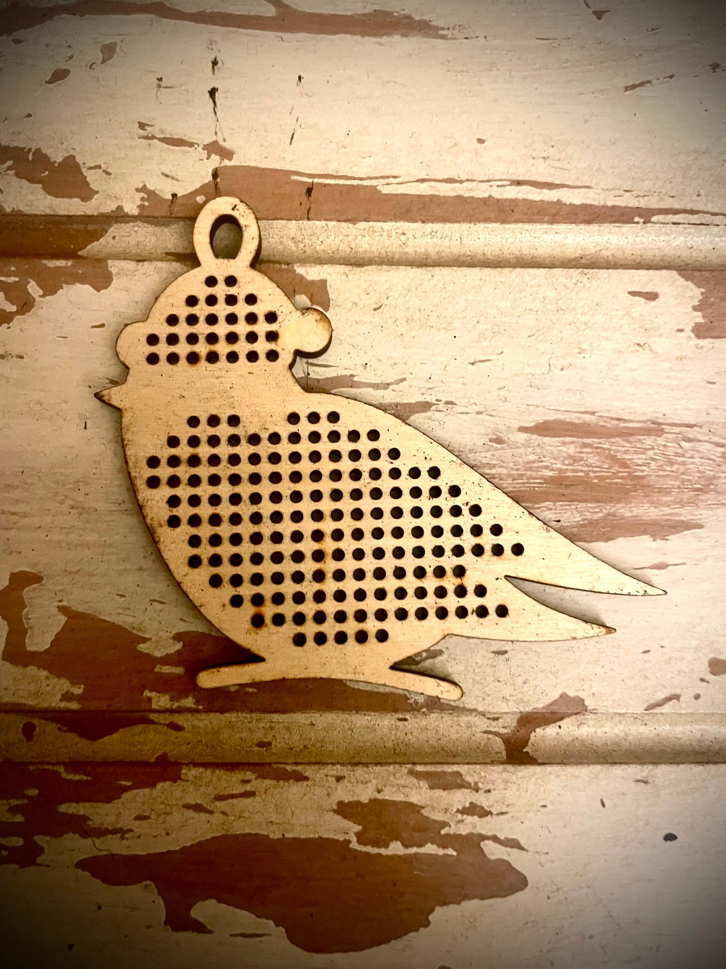 Cross Stitch Bird Christmas Ornament Wood Blanks | Assorted Quantities